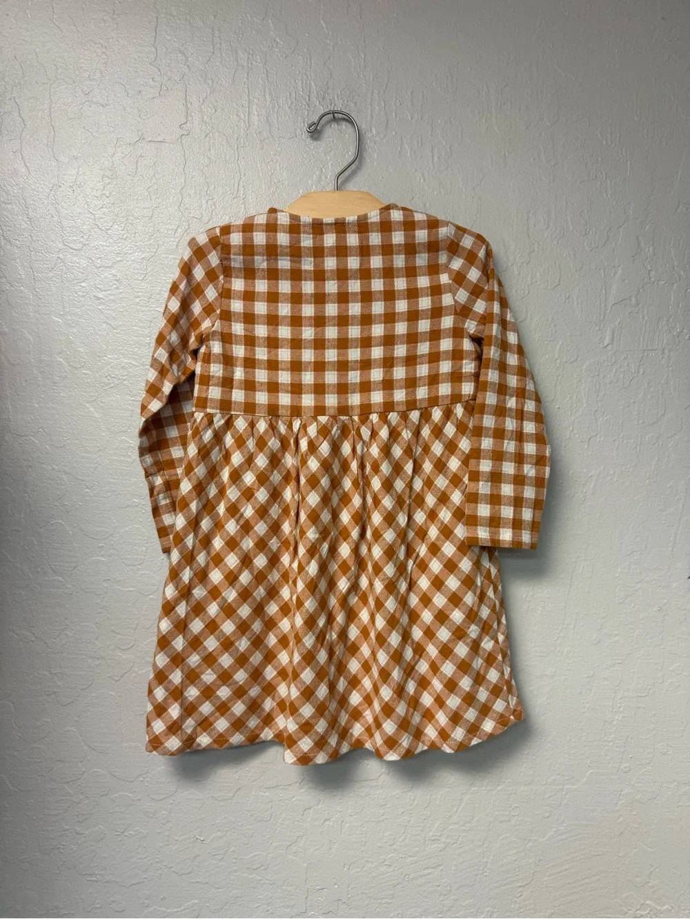 $23 ADD ON maisonette vignette gold white gingham dress 2T janie‎ and jack zara